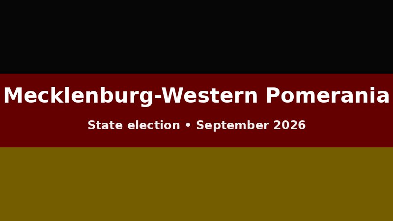 Mecklenburg-Western Pomerania state election September 2026