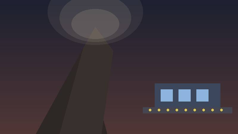 Illustration of volcanic ash near an airport runway