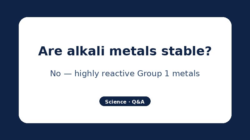 Infographic answering whether alkali metals are stable