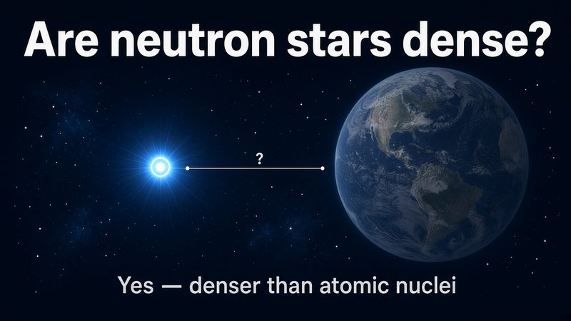 Infographic answering whether neutron stars are dense