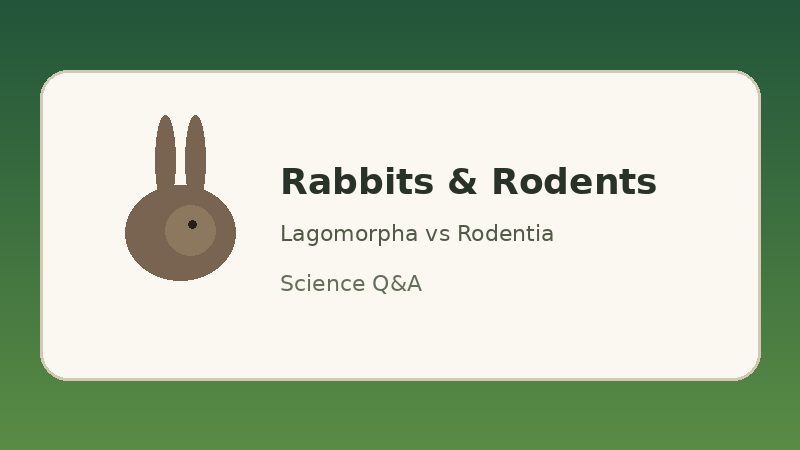 Illustration for rabbits versus rodents taxonomy question