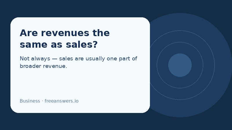Are revenues the same as sales?
