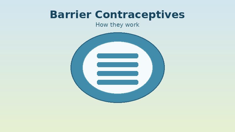 Abstract illustration representing barrier contraceptives as a protective shield