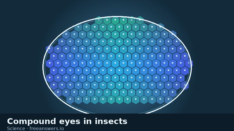 Stylized illustration of an insect compound eye made of hexagonal facets