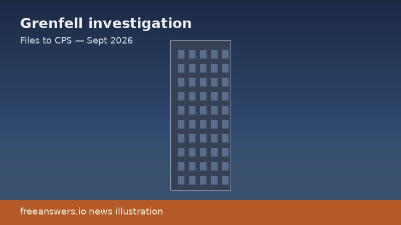Illustration related to the Grenfell Tower criminal investigation files submitted to prosecutors, September 2026