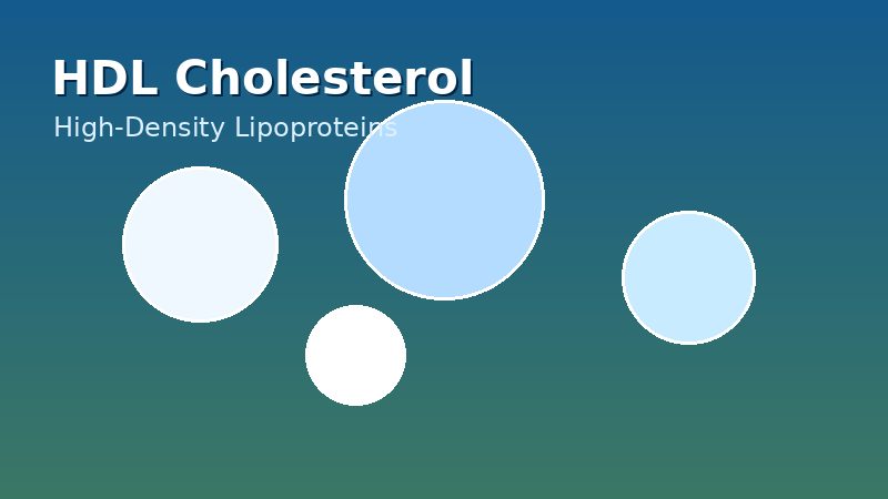 Illustration representing high-density lipoprotein cholesterol particles