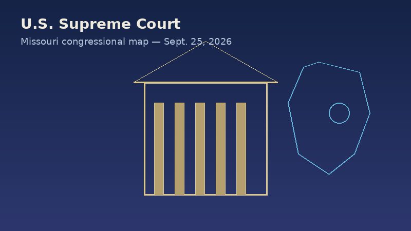Illustration related to the U.S. Supreme Court Missouri congressional map ruling, September 2026