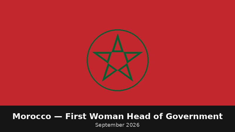 Morocco first woman head of government September 2026