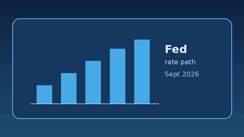 Illustration of rising interest-rate bars for Federal Reserve policy