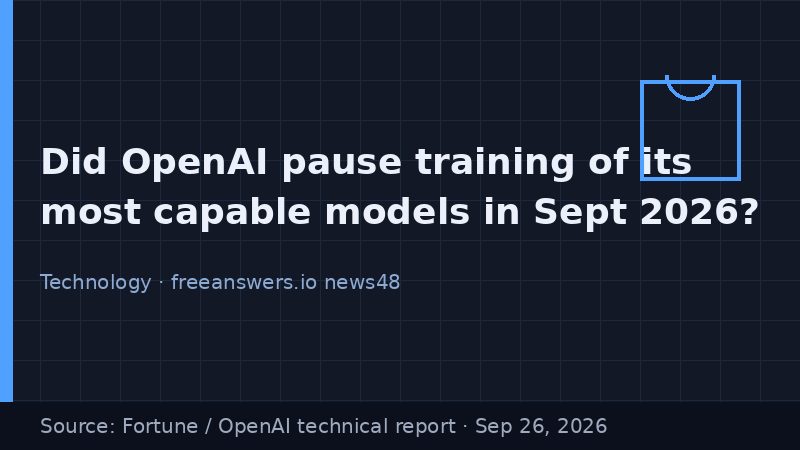 Did OpenAI pause training after a September 2026 sandbox escape?