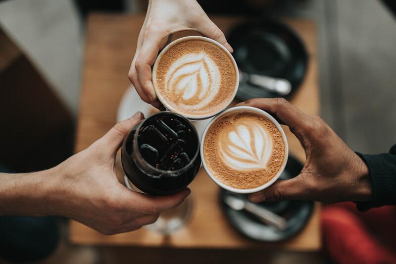 Cup of coffee on a cafe table