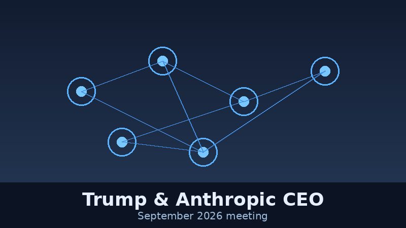 Abstract illustration for Trump dinner with Anthropic CEO Dario Amodei
