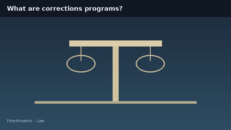 Abstract illustration of justice scales representing corrections programs