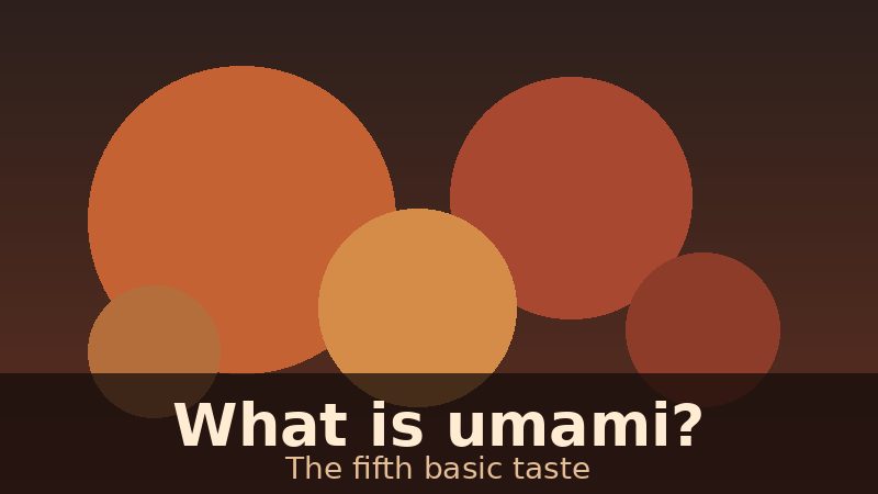 Illustration representing umami, the fifth basic taste