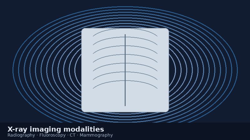 Abstract illustration of an X-ray film plate representing medical X-ray imaging modalities