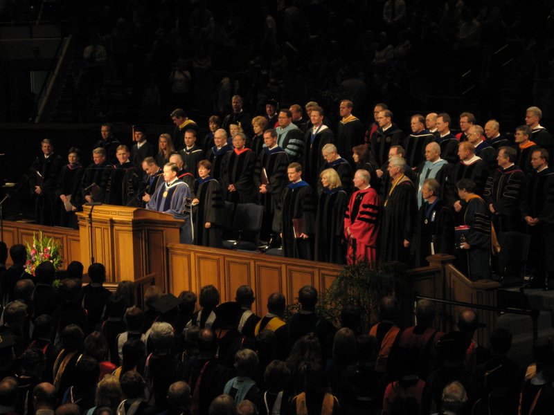 University graduation procession