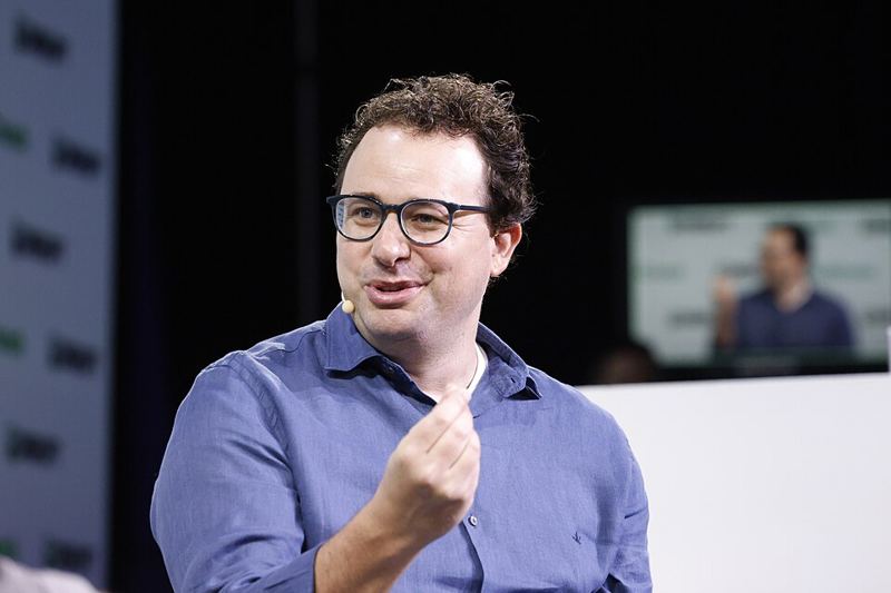 Anthropic chief executive Dario Amodei speaking at TechCrunch Disrupt 2023