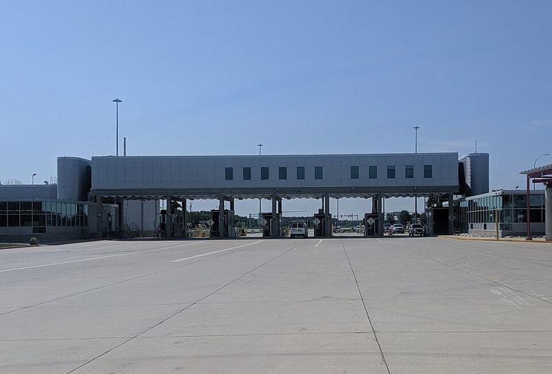 The Canadian port of entry at Emerson, Manitoba, on the border with the United States