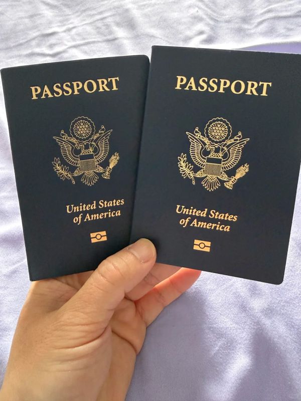 Old and new U.S. passport booklet covers