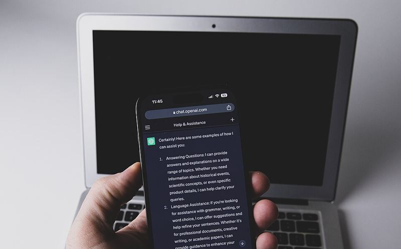 Smartphone showing the ChatGPT app