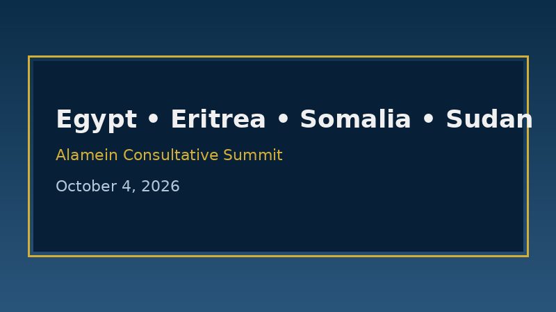 Graphic for Egypt Alamein summit with Eritrea, Somalia and Sudan