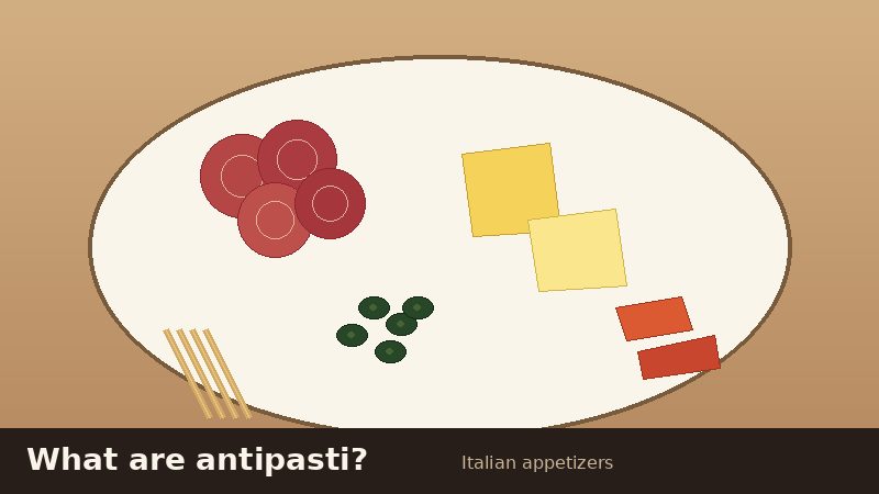 Italian antipasti platter with cured meats, cheeses, olives, and vegetables
