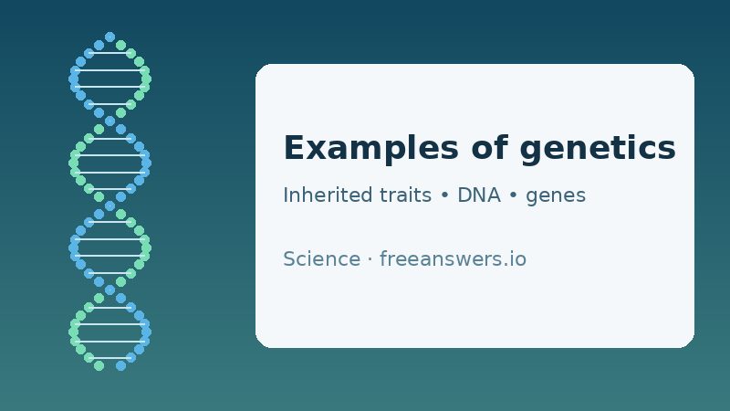 Illustration of DNA helix for examples of genetics