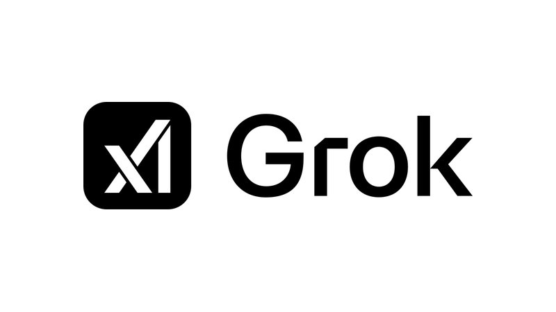 Grok wordmark with the xAI logo, the brand of Grok Voice 3.0 developer xAI