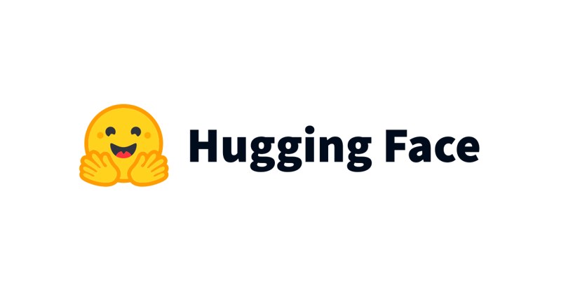 Hugging Face logo, a yellow hugging face emoji next to the Hugging Face wordmark, for the hf CLI new features guide