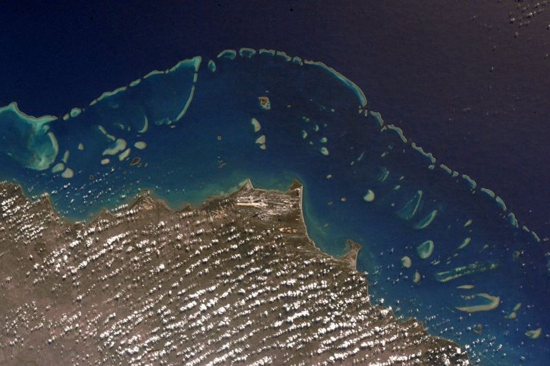 The Great Barrier Reef seen from the International Space Station