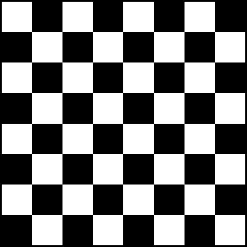 Empty 8-by-8 chessboard with alternating black and white squares