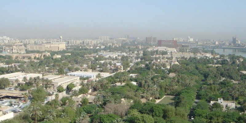 View of Baghdad’s Green Zone, Iraq