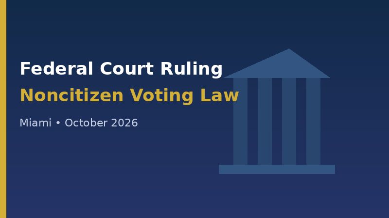 Illustration representing a federal court ruling on noncitizen voting law