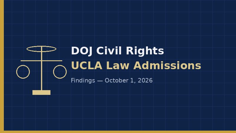 Scales of justice graphic for DOJ UCLA Law admissions findings