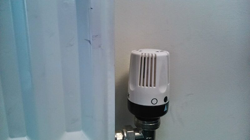 Thermostatic valve on a home radiator