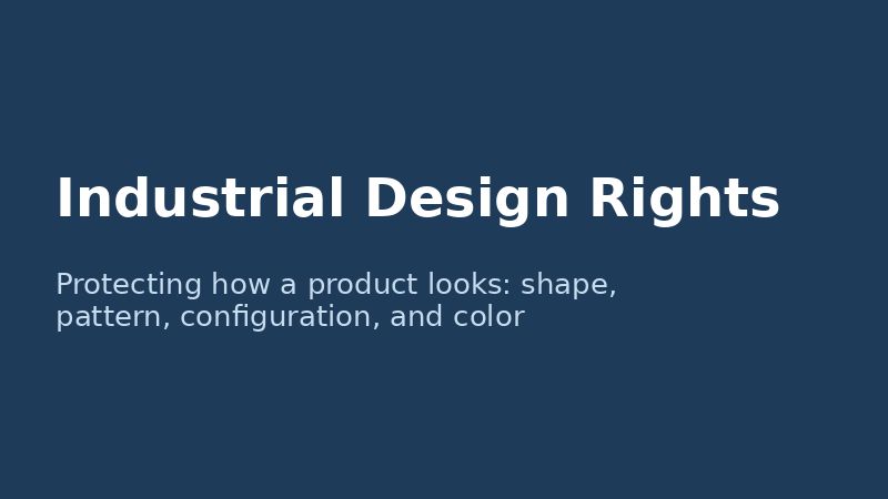Industrial design rights protect the visual appearance of products