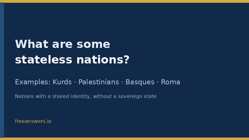 Illustration answering what some stateless nations are