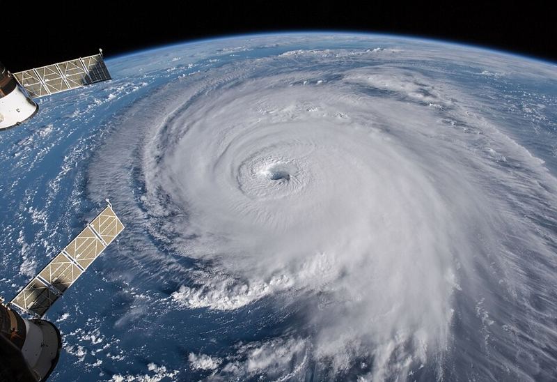 Hurricane Florence seen from the International Space Station
