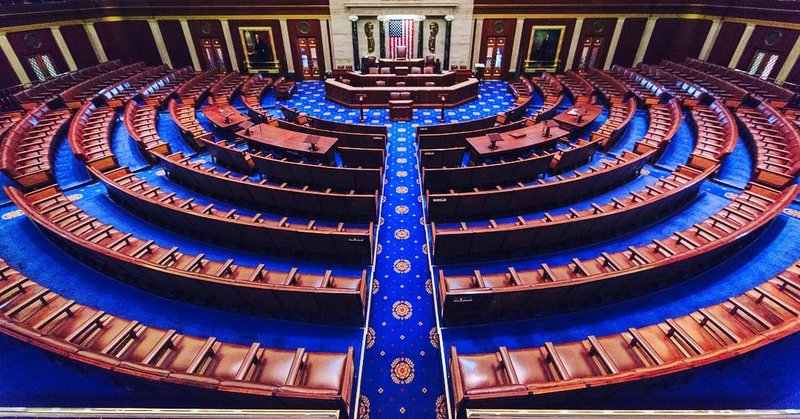 Interior view of the United States House of Representatives chamber in the U.S. Capitol