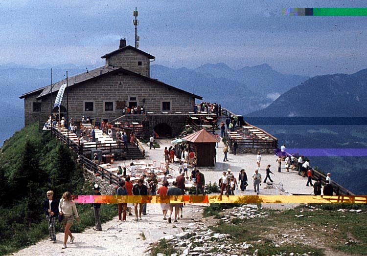 The Kehlsteinhaus, known as the Eagle's Nest, on its mountaintop above Berchtesgaden, Bavaria