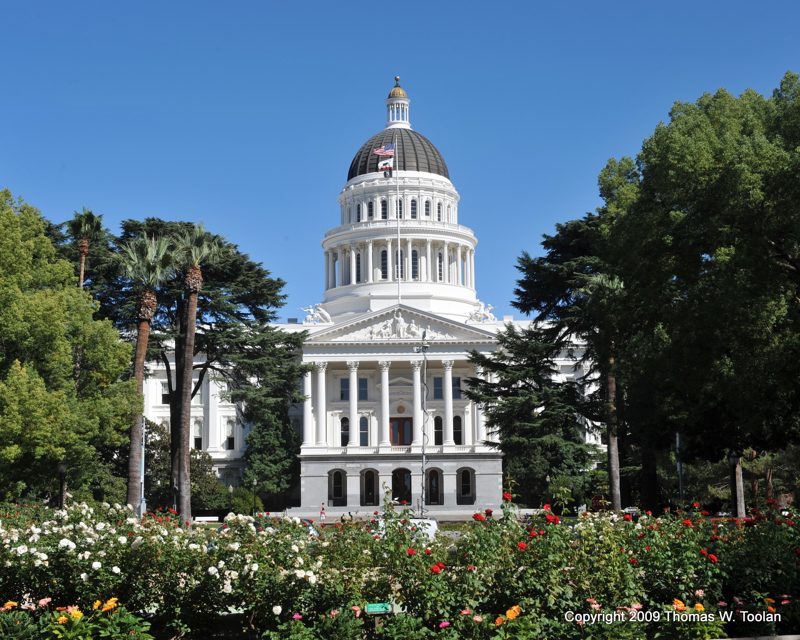 The California State Capitol building in Sacramento
