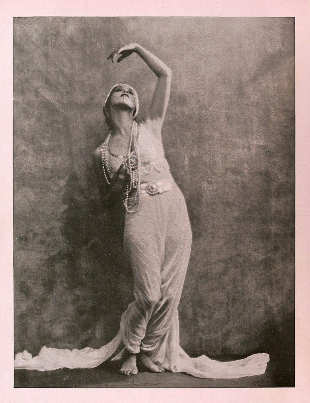 Black-and-white portrait of American dancer and choreographer Martha Graham