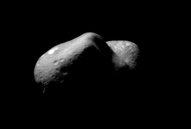 Asteroid 433 Eros photographed by NASA's NEAR Shoemaker spacecraft