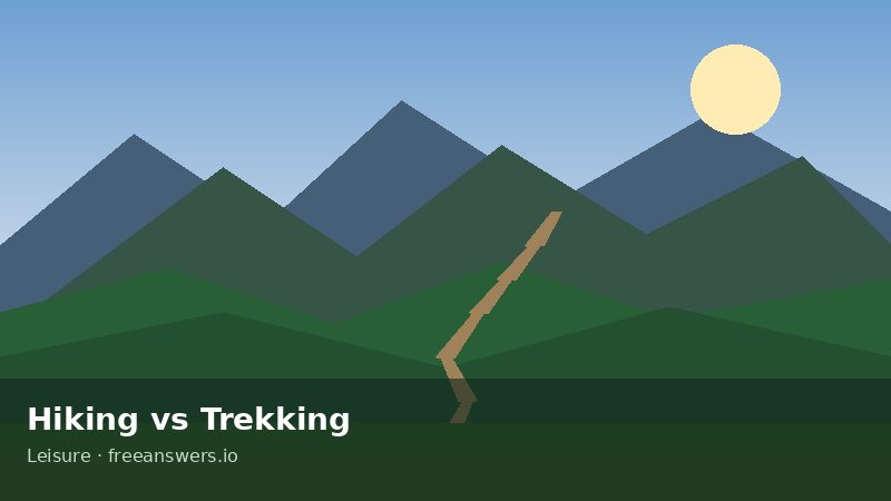 Winding trail through hills illustrating hiking versus multi-day trekking