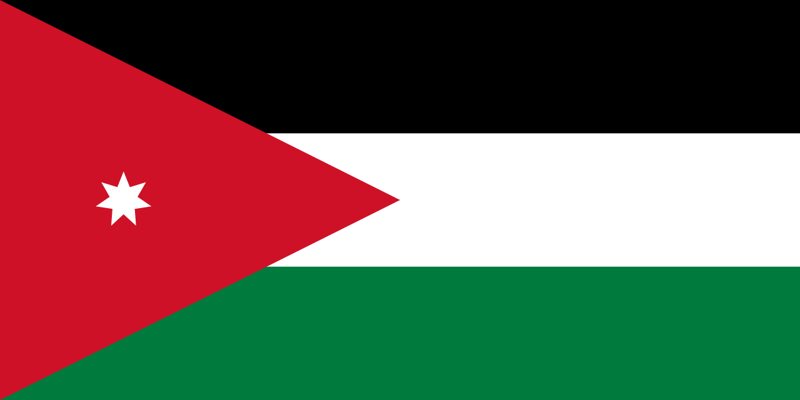 Flag of Jordan, the kingdom ruled by the Hashemite family